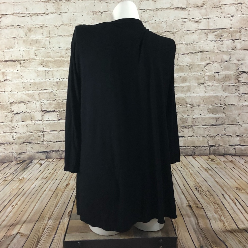 Black open knit cardigan with pockets size small - Picture 3 of 5